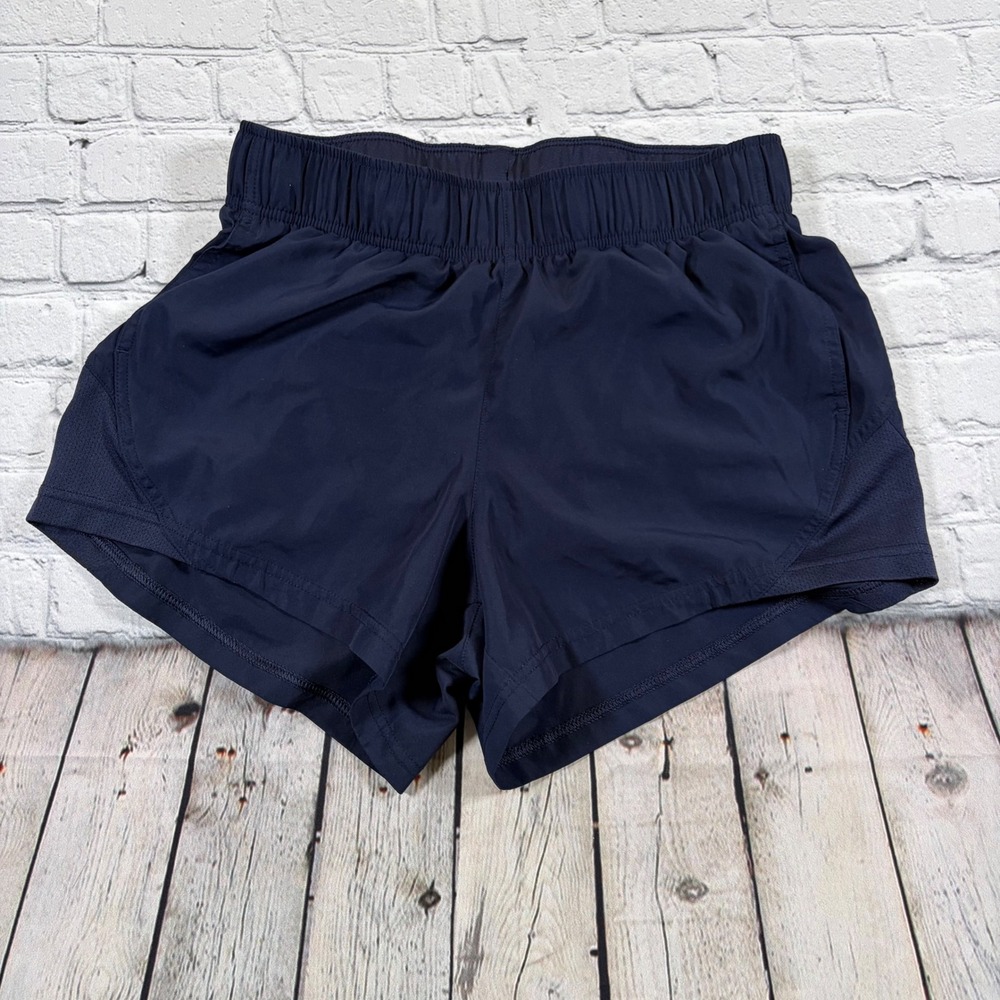 Athletic Works Womens Navy Running Shorts Mesh Trim Size XS 0-2 AW15100132840